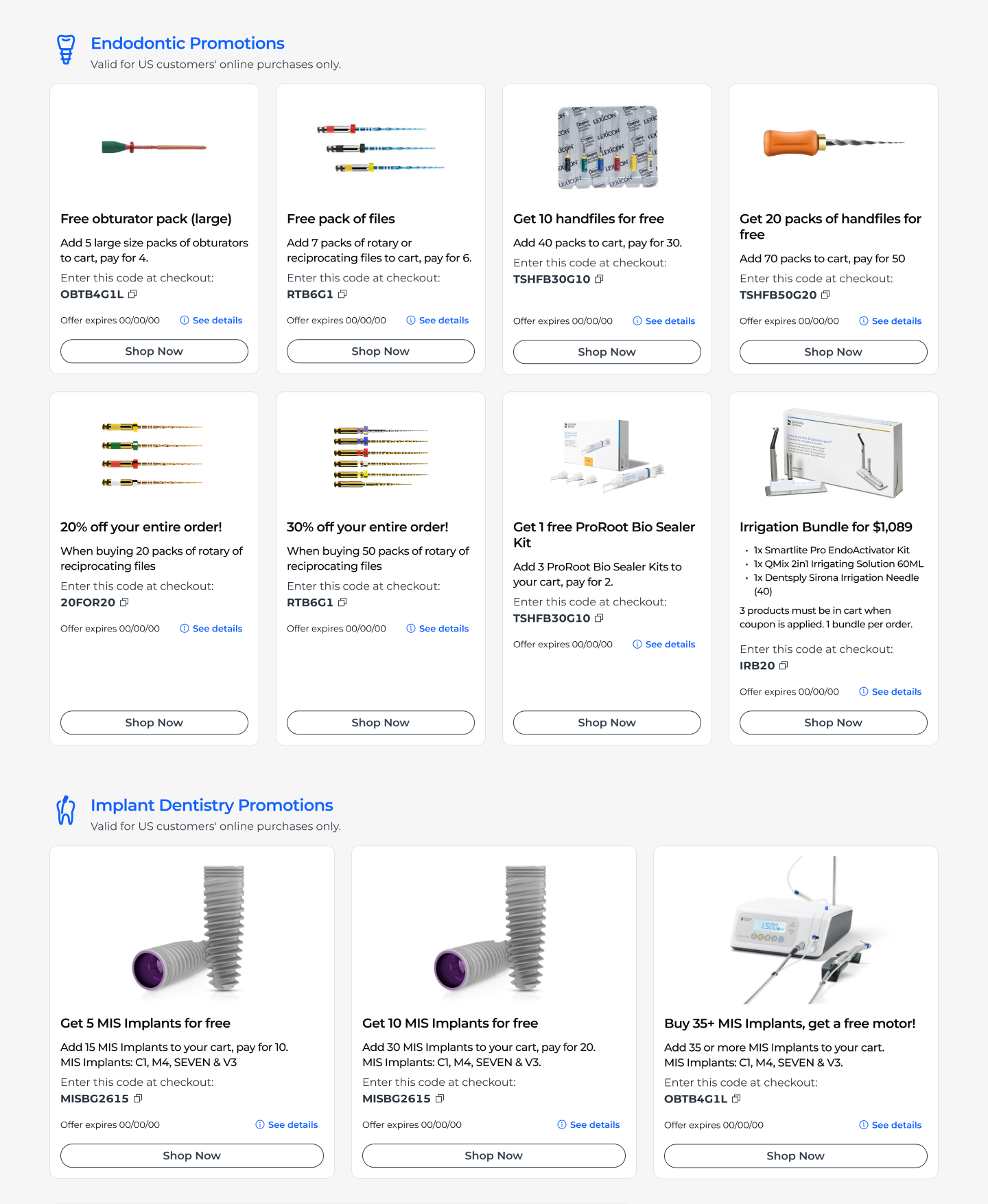 Promotions redesign for Dentsply Sirona