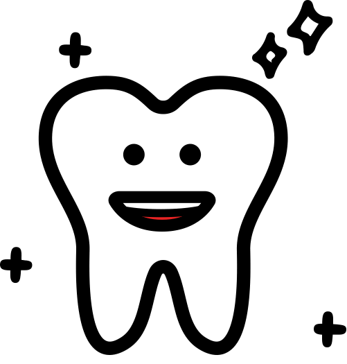 Animation of a little happy tooth
